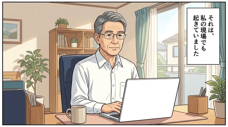 三十七年がはじめて言葉になっていくコウイチ（コマ2）