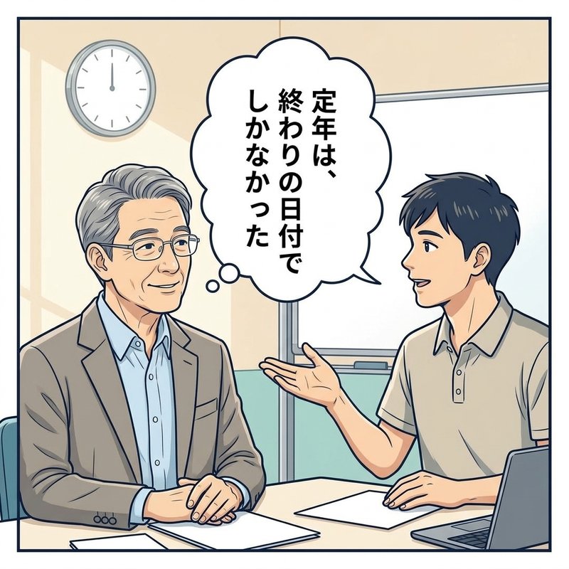 研修室で教える側に立つコウイチ（コマ3）